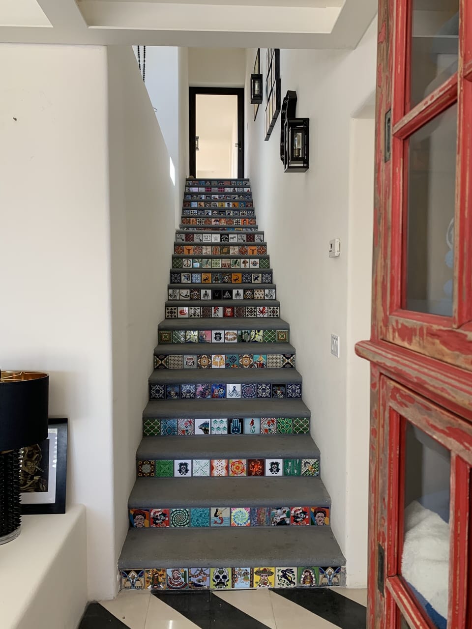 Creative & Entertaining Hand Tiled Stairs