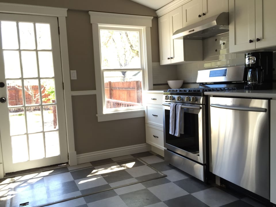 Kitchen and back door