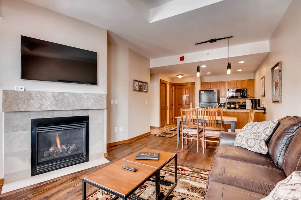 Living room, dining and kitchen