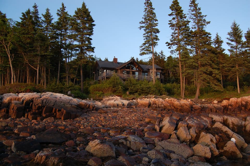 Twelve foot tides reveal a huge expanse of shorefront for exploring at low tide.