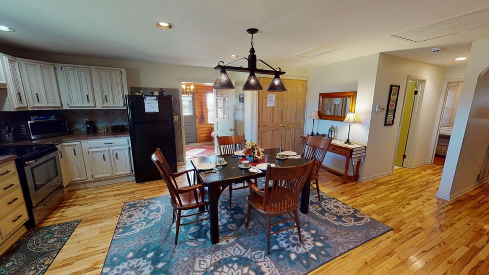 Enjoy a nice family meal in this huge kitchen area.