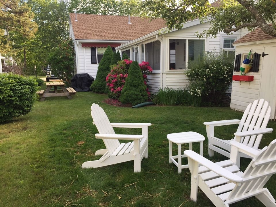 Back yard, shared with front cottage