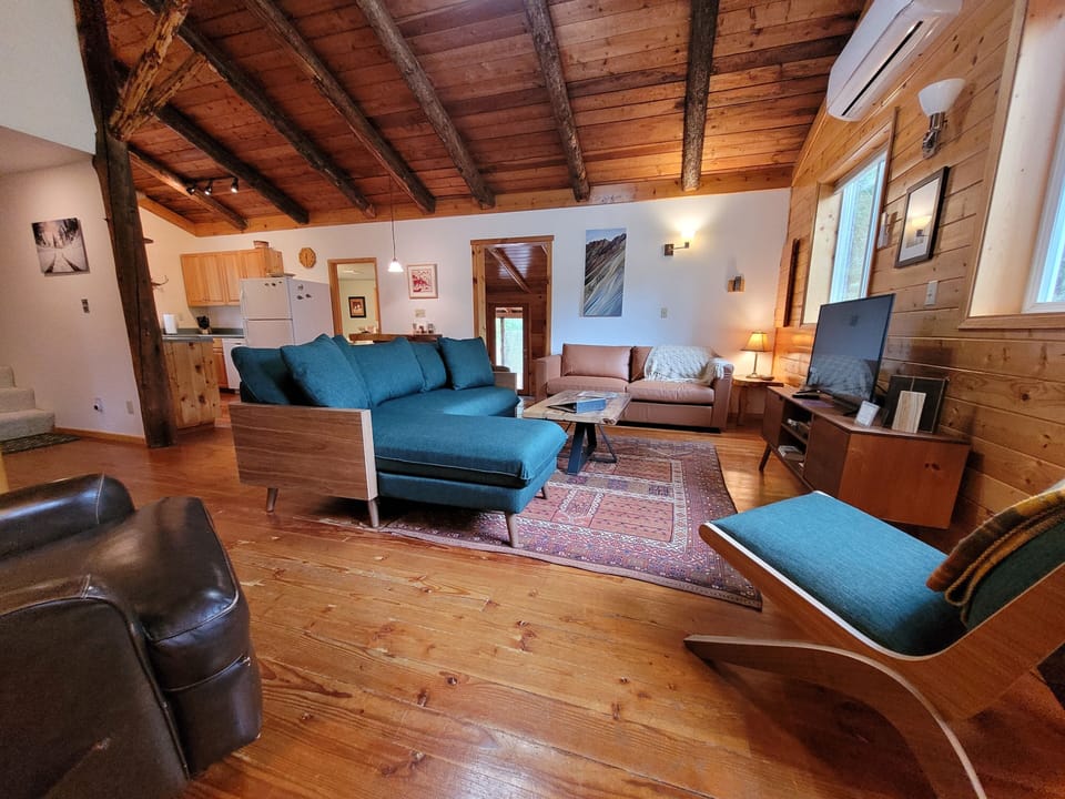 Spacious living area with queen sofa bed for extra guests