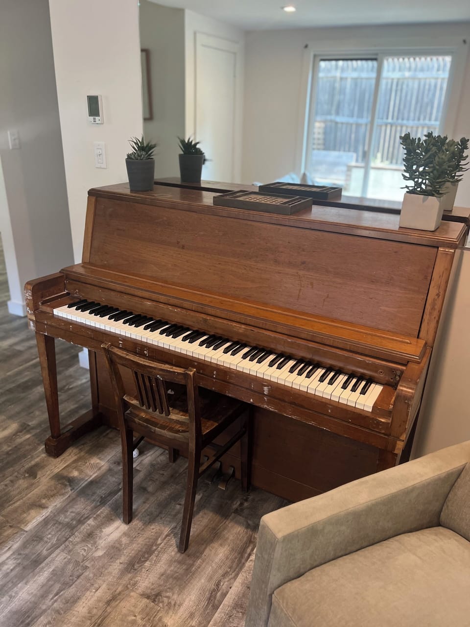 Well-loved working piano for those who play.