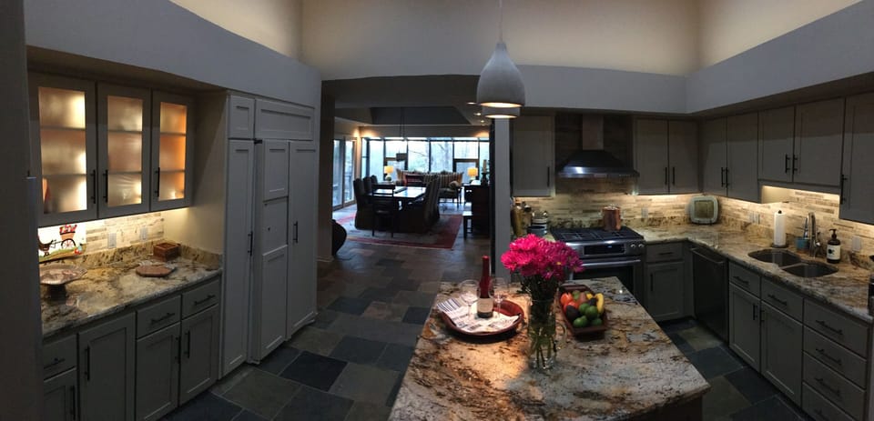 Kitchen view to dining room