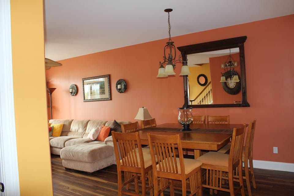 Dining Table for 8 guests, 3 Additional Seats at Granite Kitchen Counter
