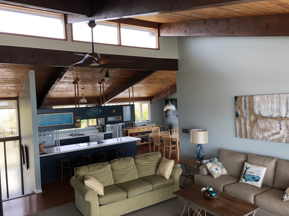 The wooden ceilings have helped reduce damage from storms and hurricanes