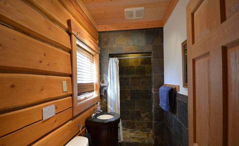 one of two bathrooms, beautifully finished