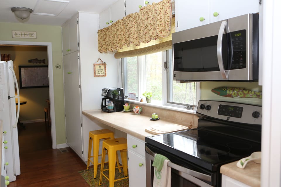 Fully equipped galley style kitchen.  