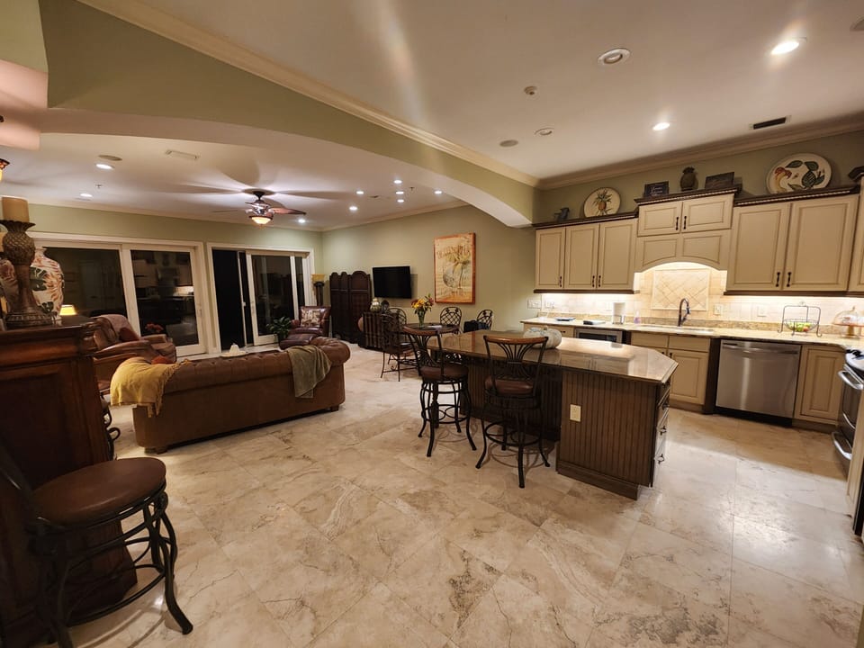 Great room from entry stairs