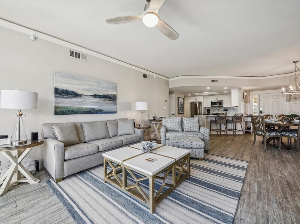 Living Room, Dining Area and Kitchen at 2416 Windsor II