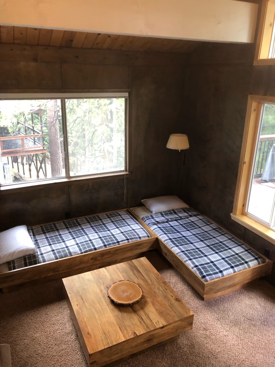 Twin bed option in living room
