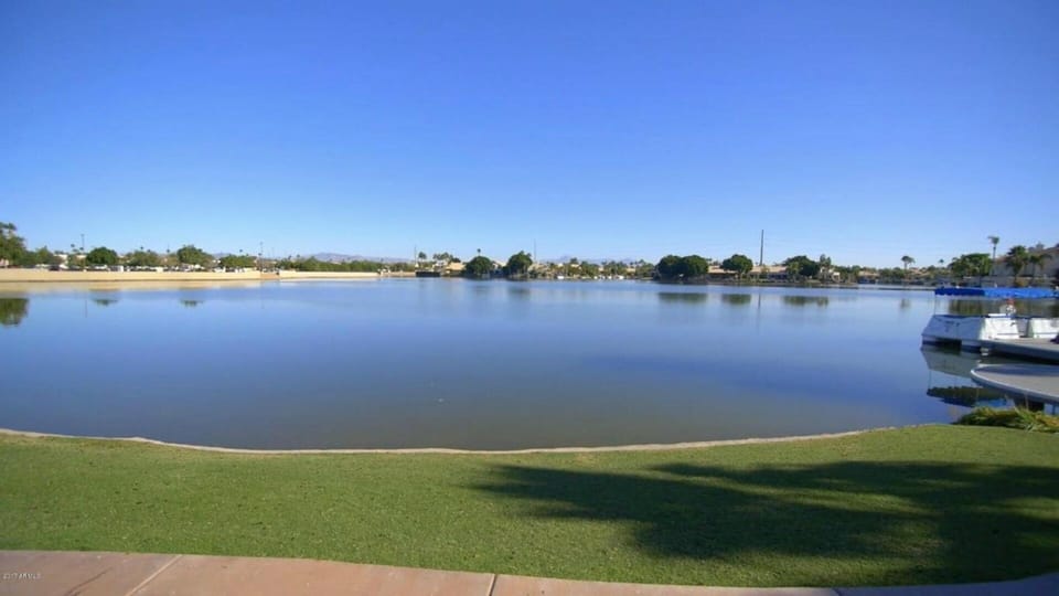 Lake across the street at the Beach Club