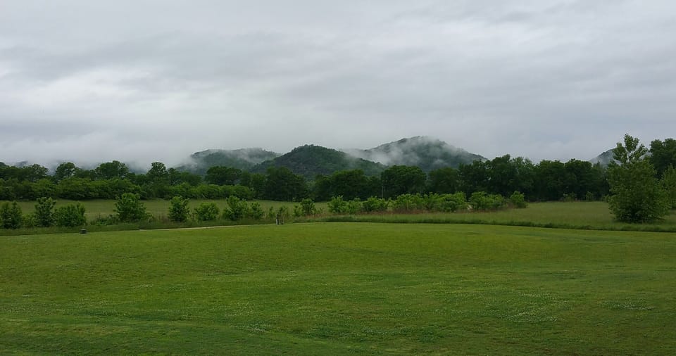 Valley in front of the cabin