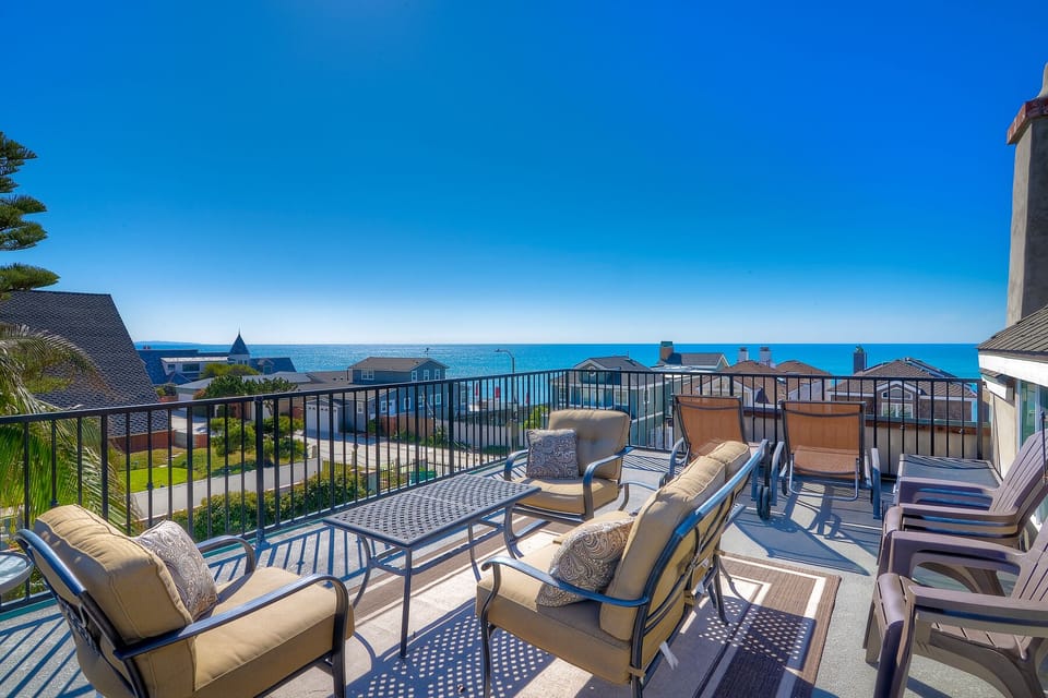 Upper deck seating and ocean view