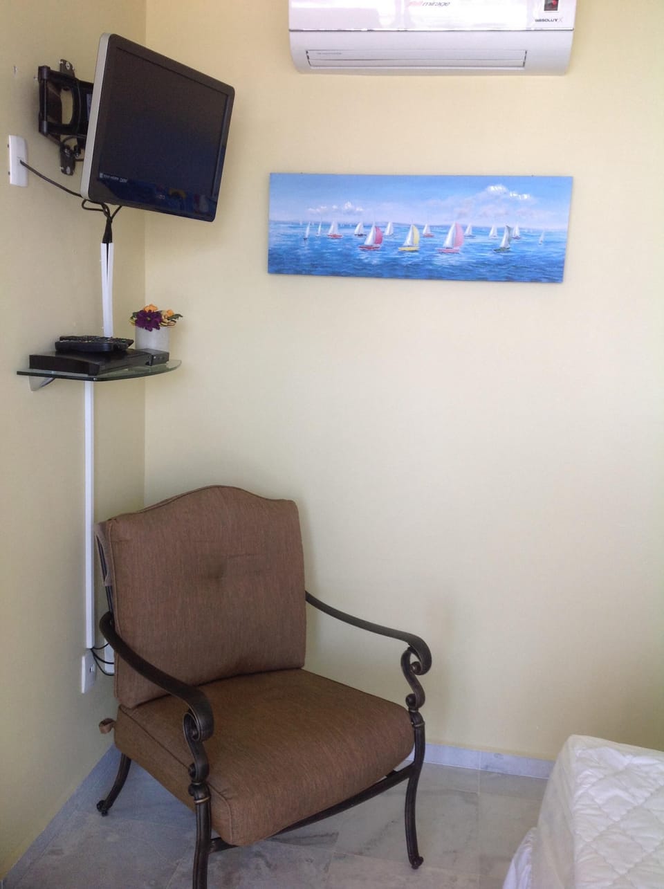 TV and DVD in master bedroom 