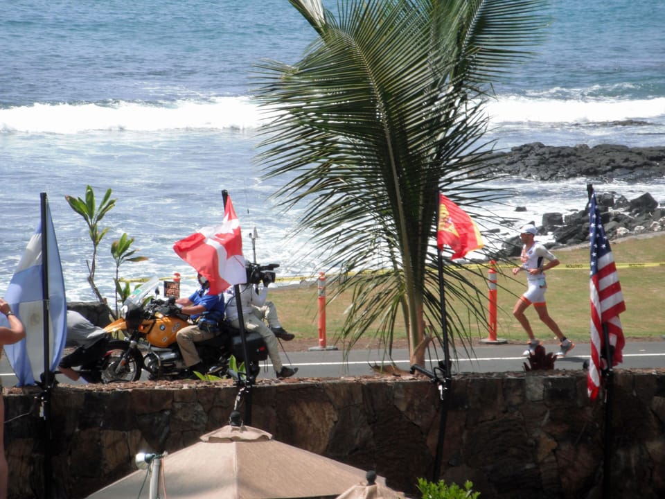 Watch the Ironman competition from the lanai.
