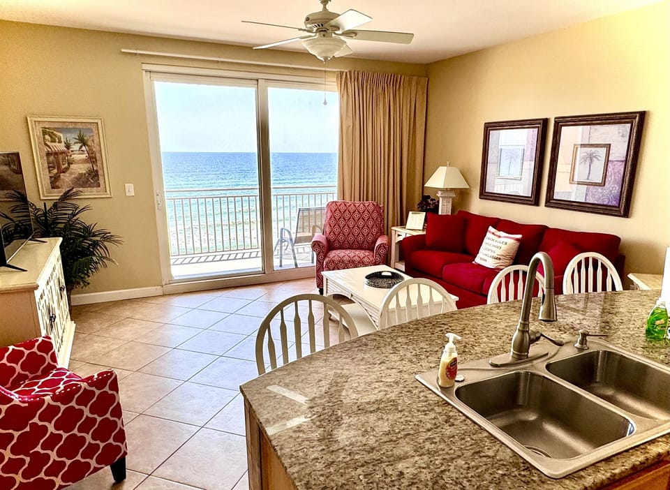 Enjoy the ocean view while cooking in the fully stocked kitchen! 