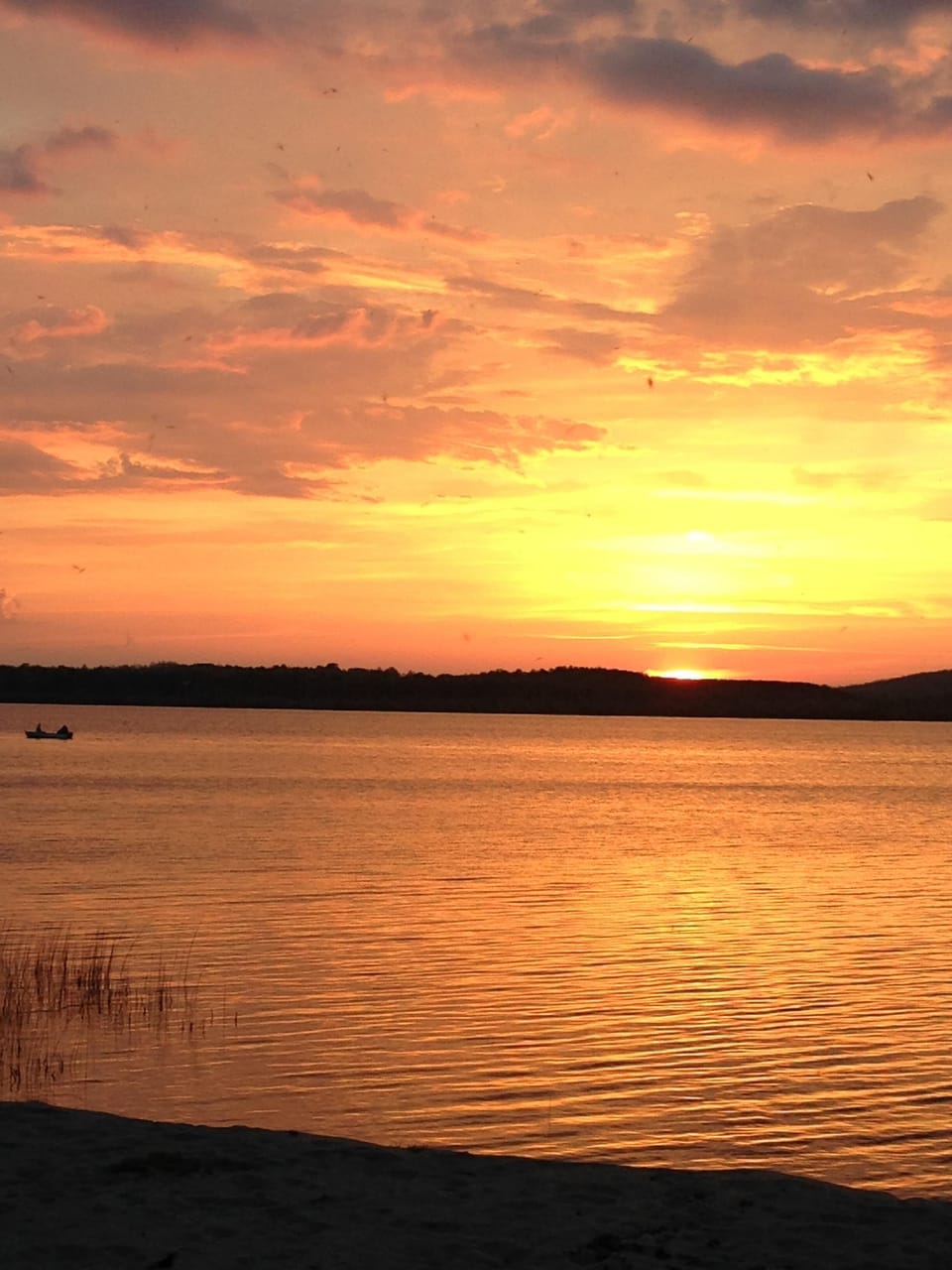 A gorgeous sunset as seen from our beach