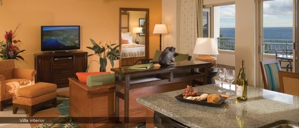 Open plan living and dining rooms--the ideal place to relax & enjoy the view!