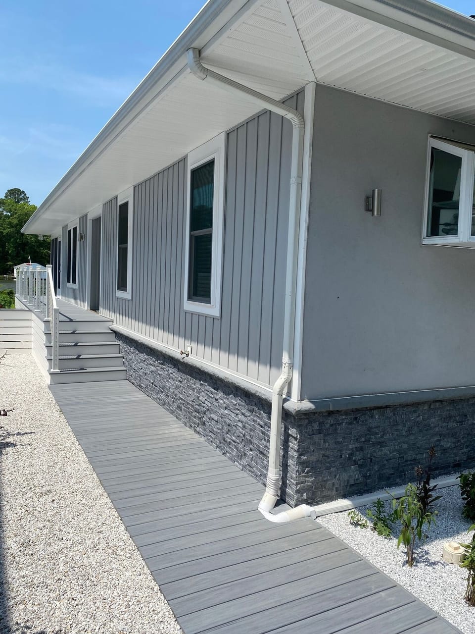 Side of house toward water