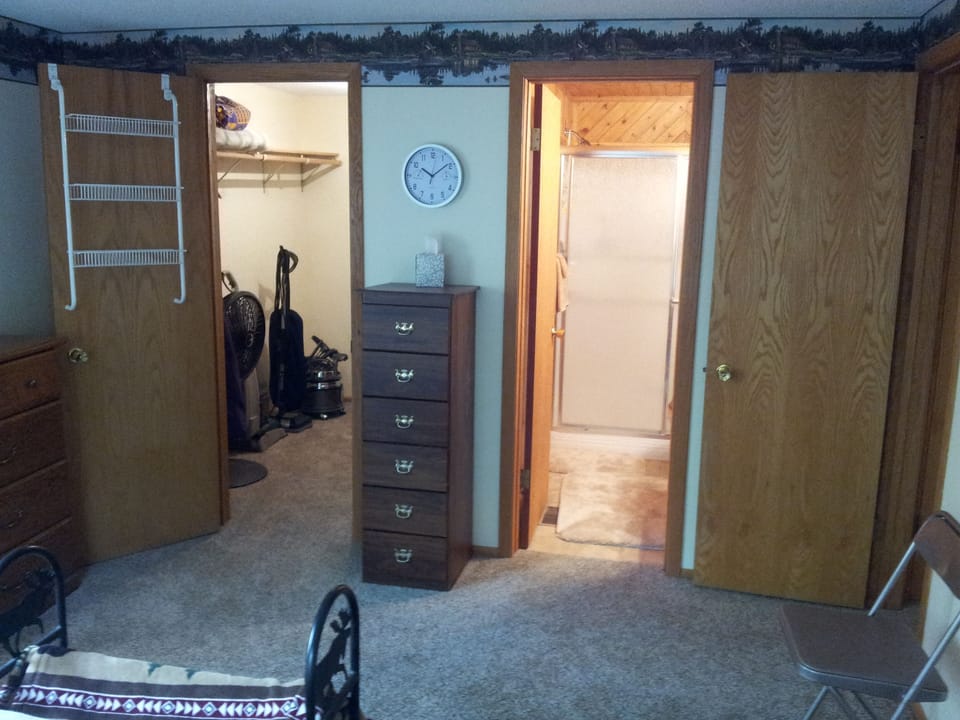 Master bathroom and walk-in closet