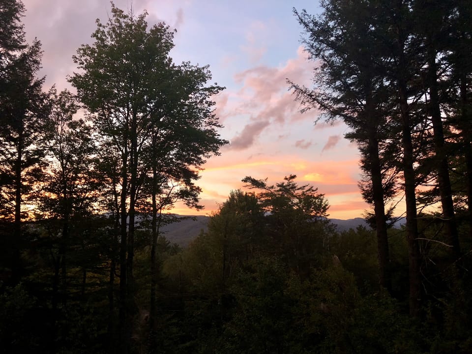 Sunset on the back deck!