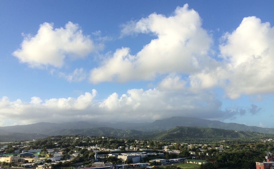 View from apartment entrance of El Yunque National Rainforest