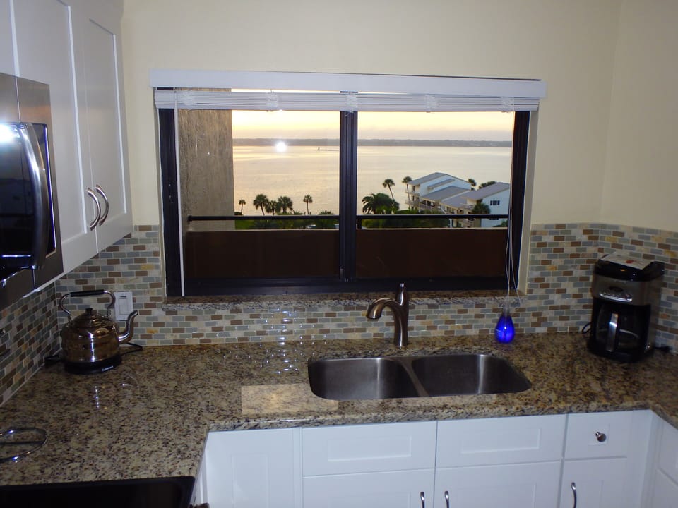 Waterway (bay) view from the kitchen