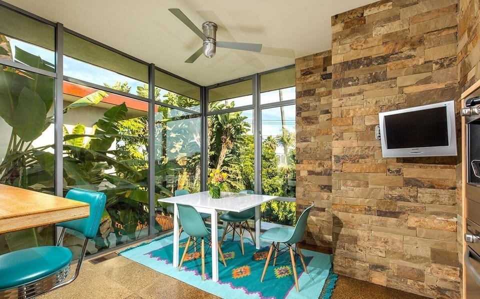 Eat-in kitchen also with bar seating;  overlook backyard.