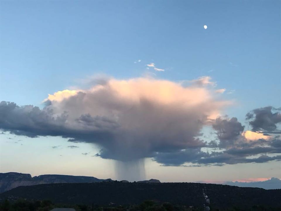 Rain shower on the rim from roof deck