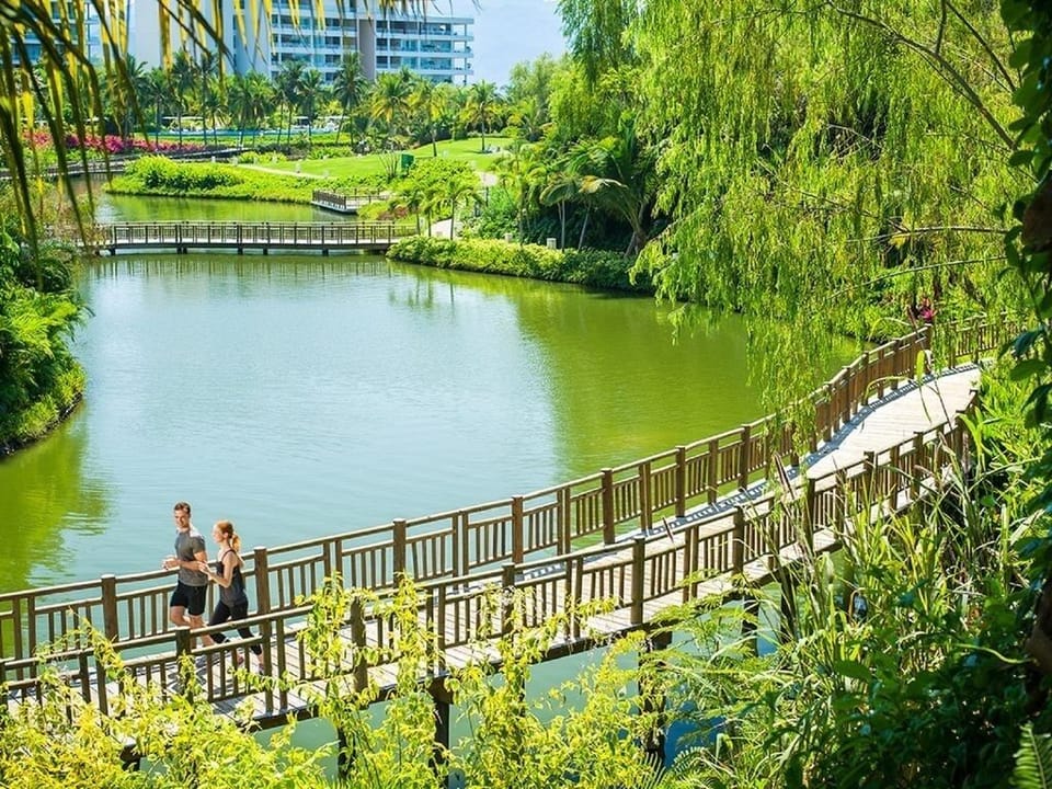 Walkways throughout the resort. 