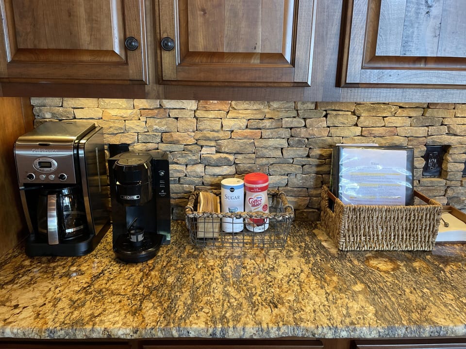 Coffee station and welcome book