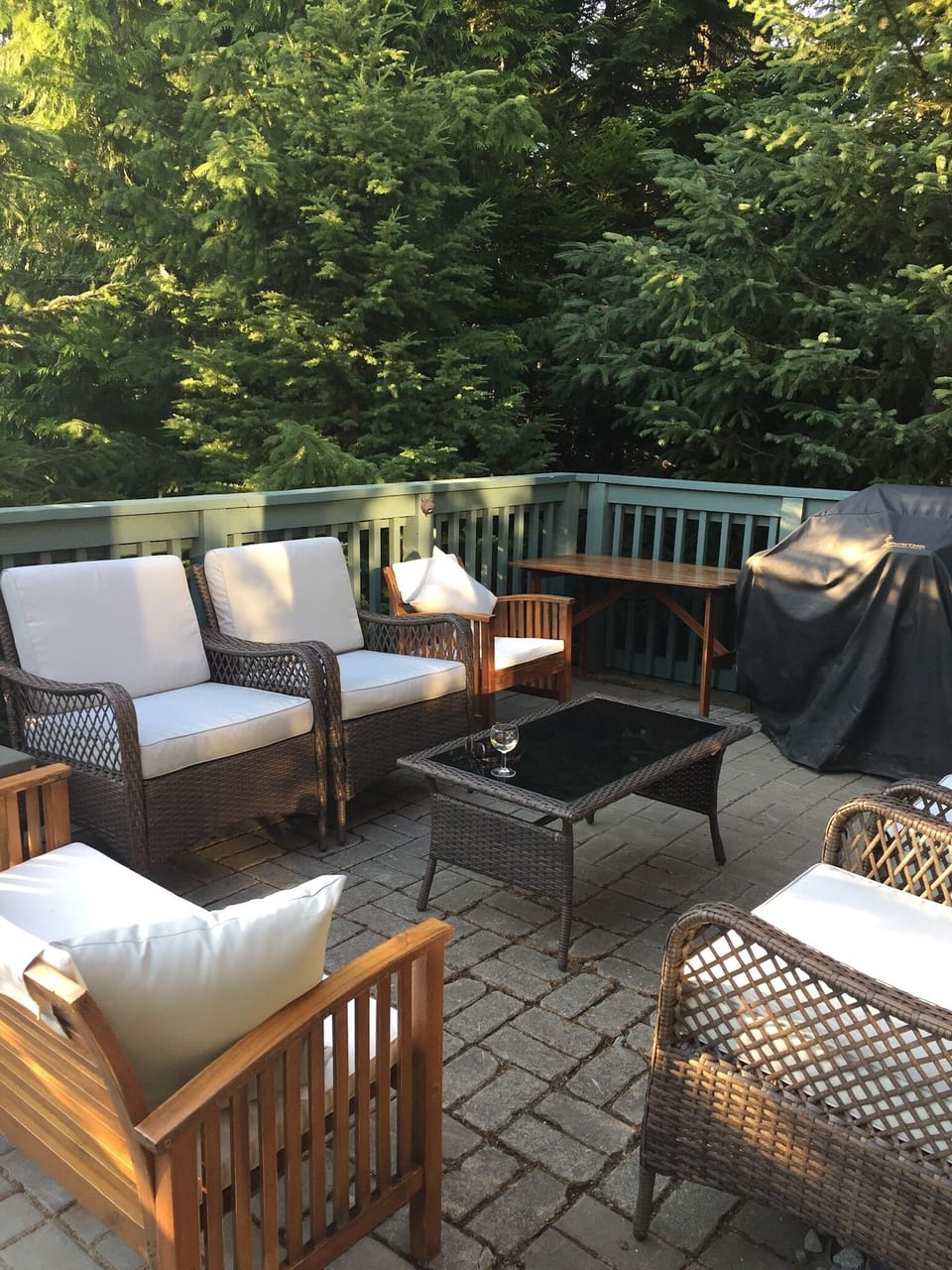 Large Patio with seating, Hot Tub and BBQ