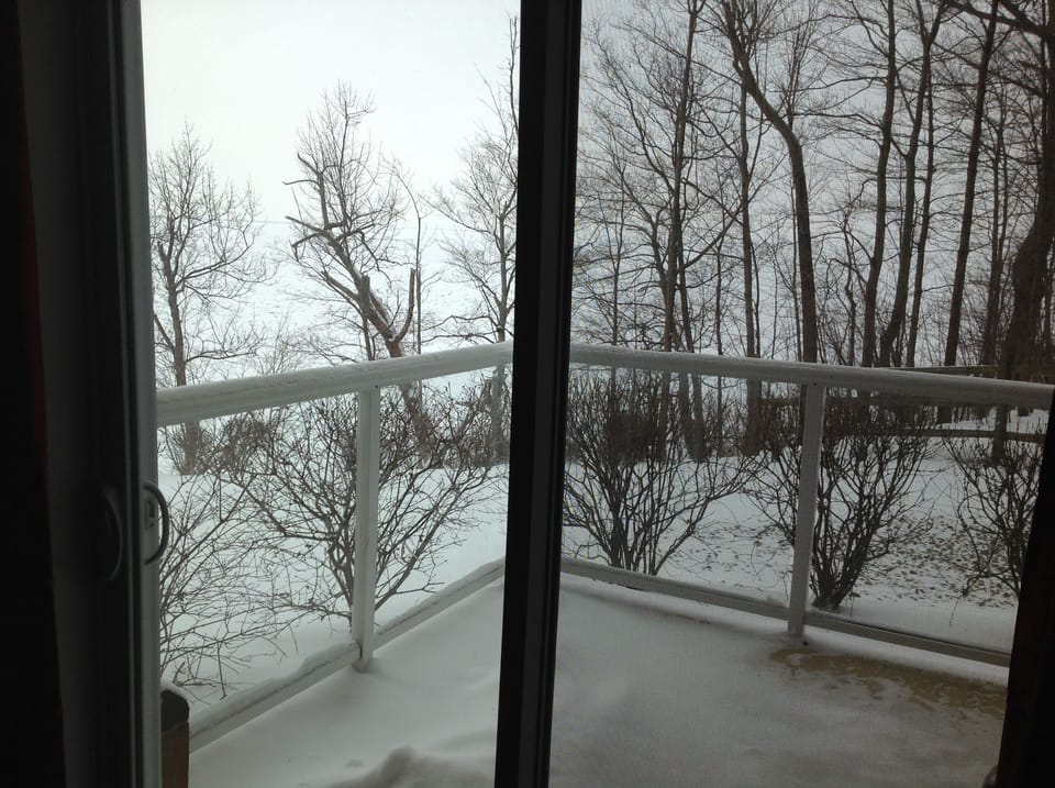 Winter view from balcony