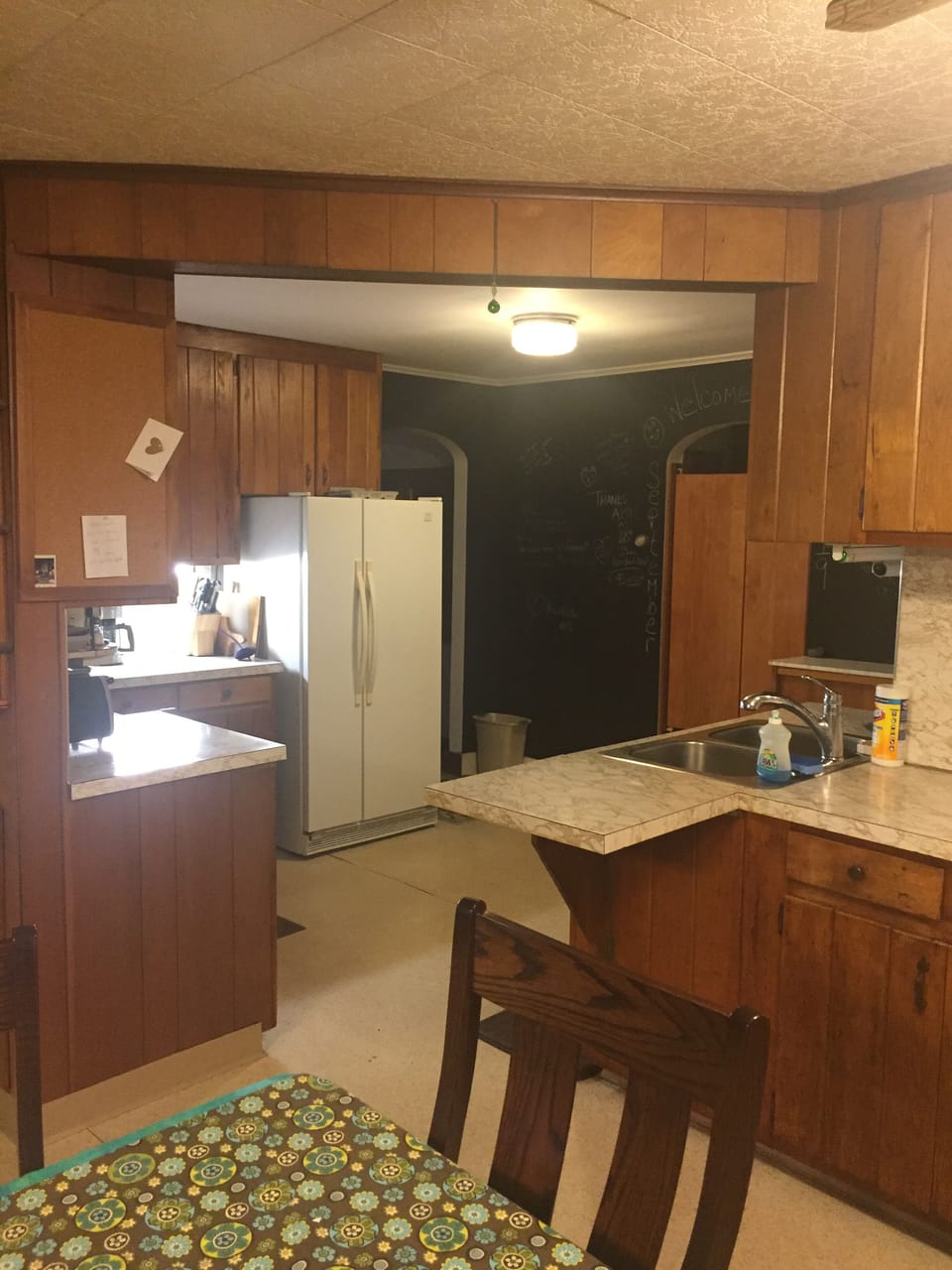 Kitchen with added counter space