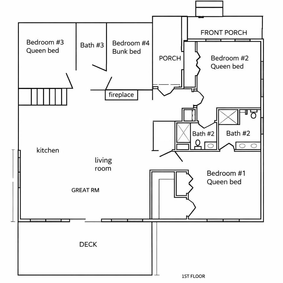 Main level floor plan