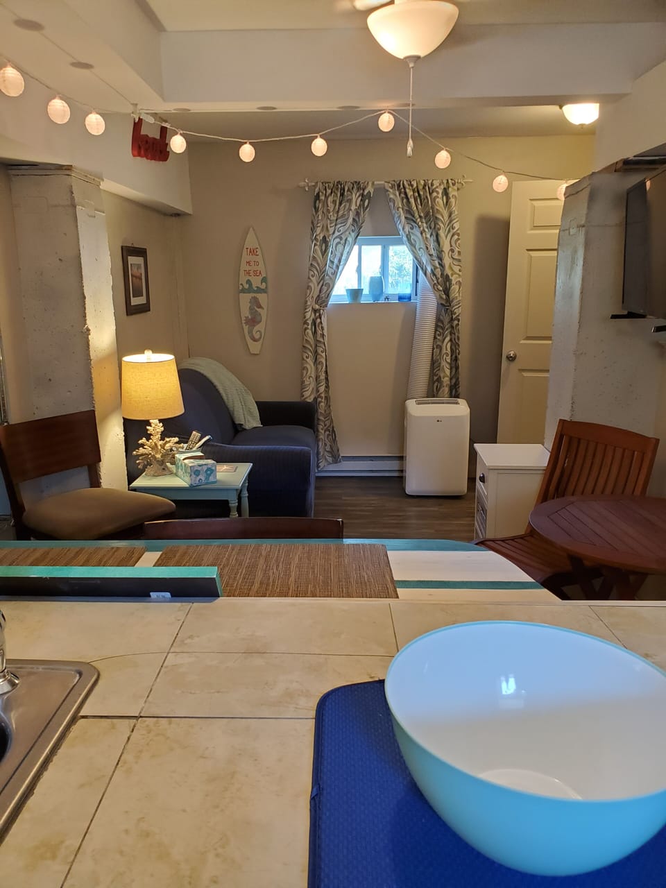 Looking into the living room