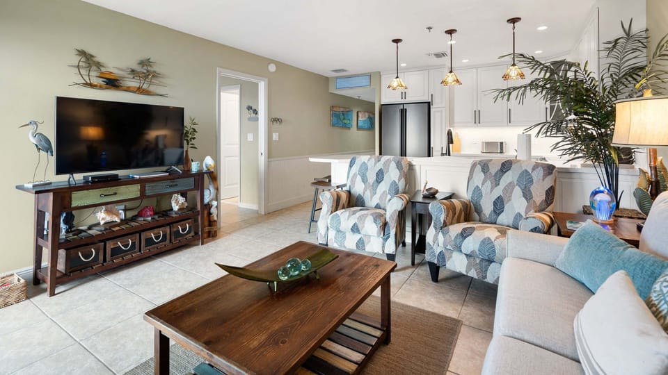 Living Area with flat screen TV