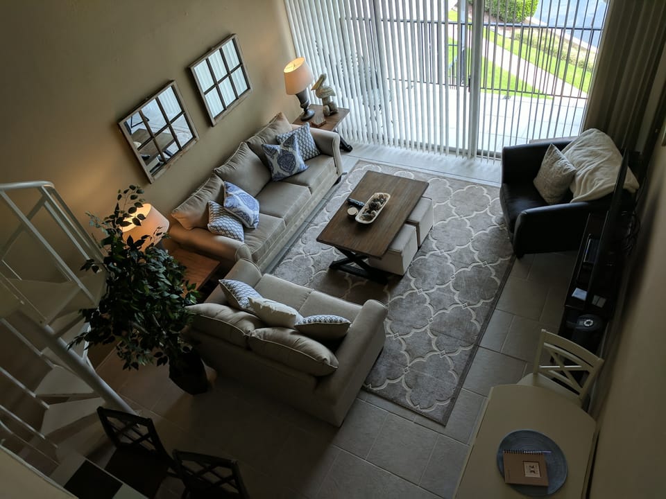 Relaxing lake view from the living area