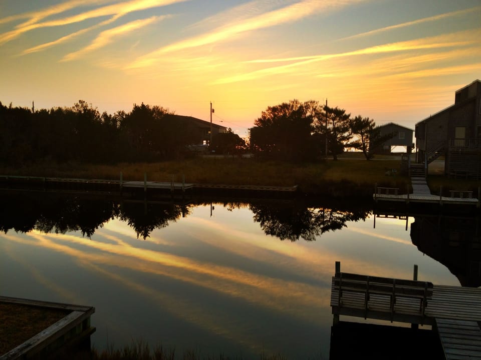 Sunset from the deck.