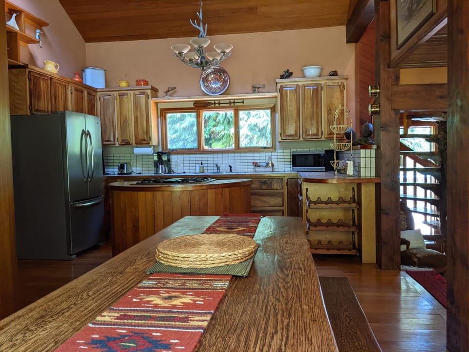 Bench style dining room table