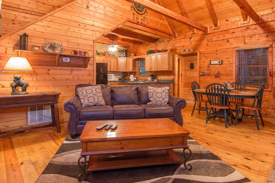 living room and dining table