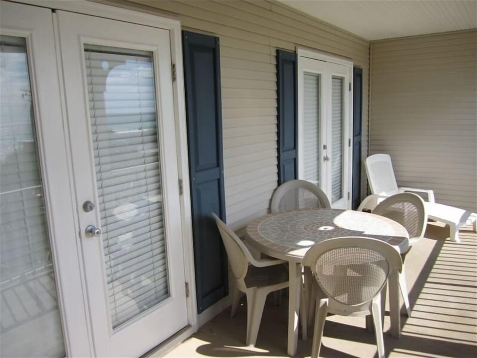 Large Private Balcony with 2 Sets of French Doors