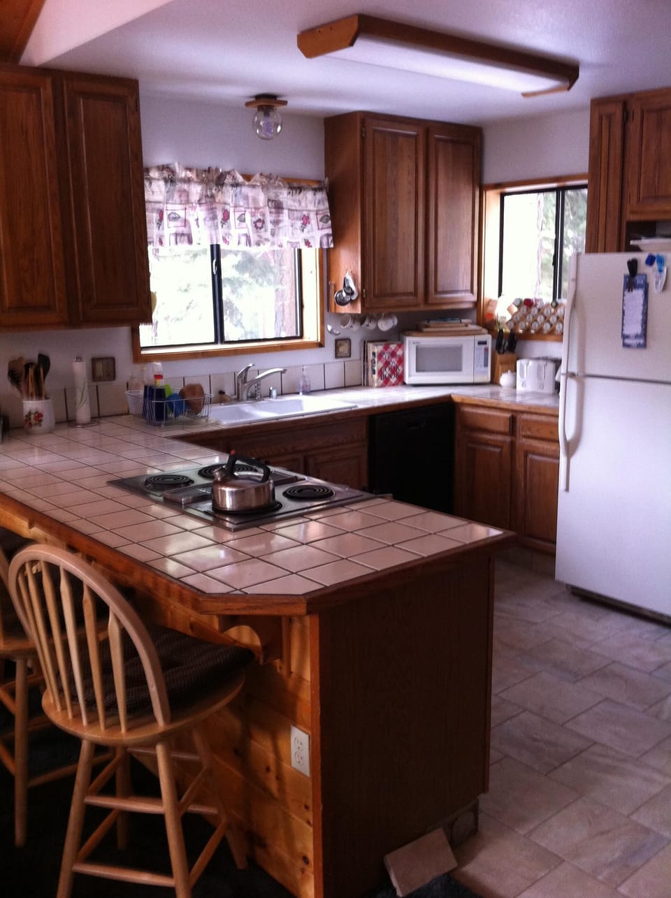 Open kitchen wonderful for entertaining.