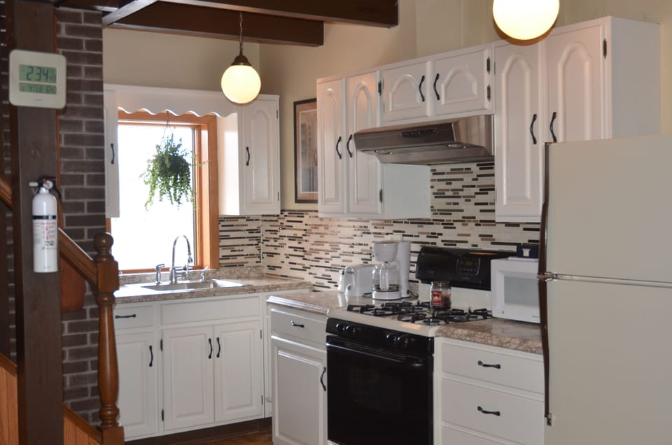 fully stocked kitchen, continental breakfast items included  