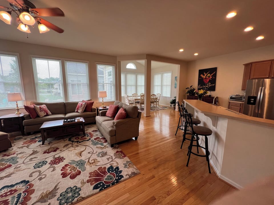 Large spacious and open the Great Room offers lots of comfortable seating!