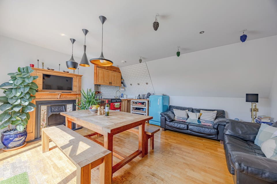 Kitchen from open plan dining room