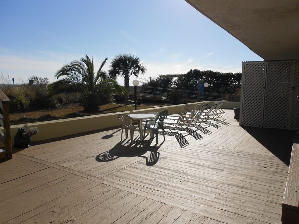 One of the 2 spacious sun decks. 
