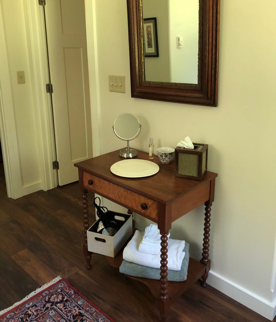 The bathroom has a hairdryer and all the things you will need.